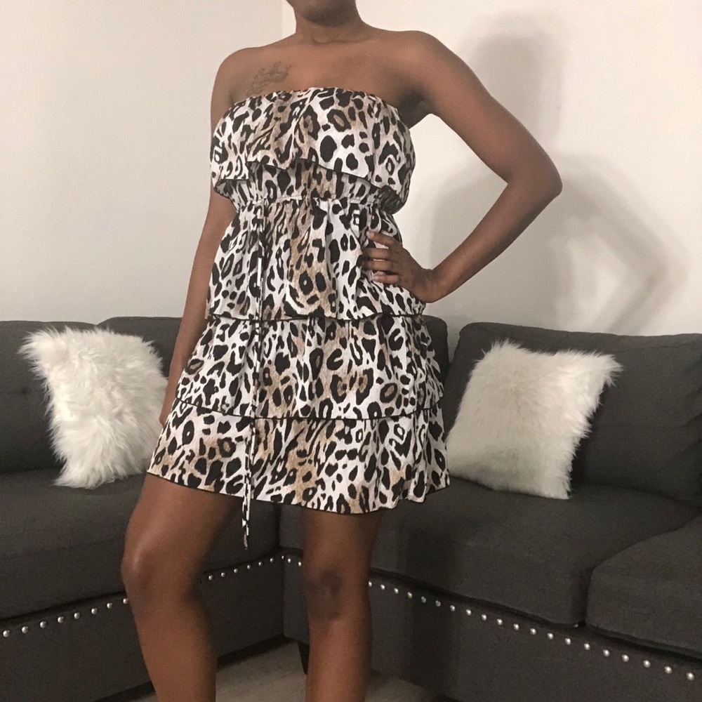 Leopard Print Mini Dress